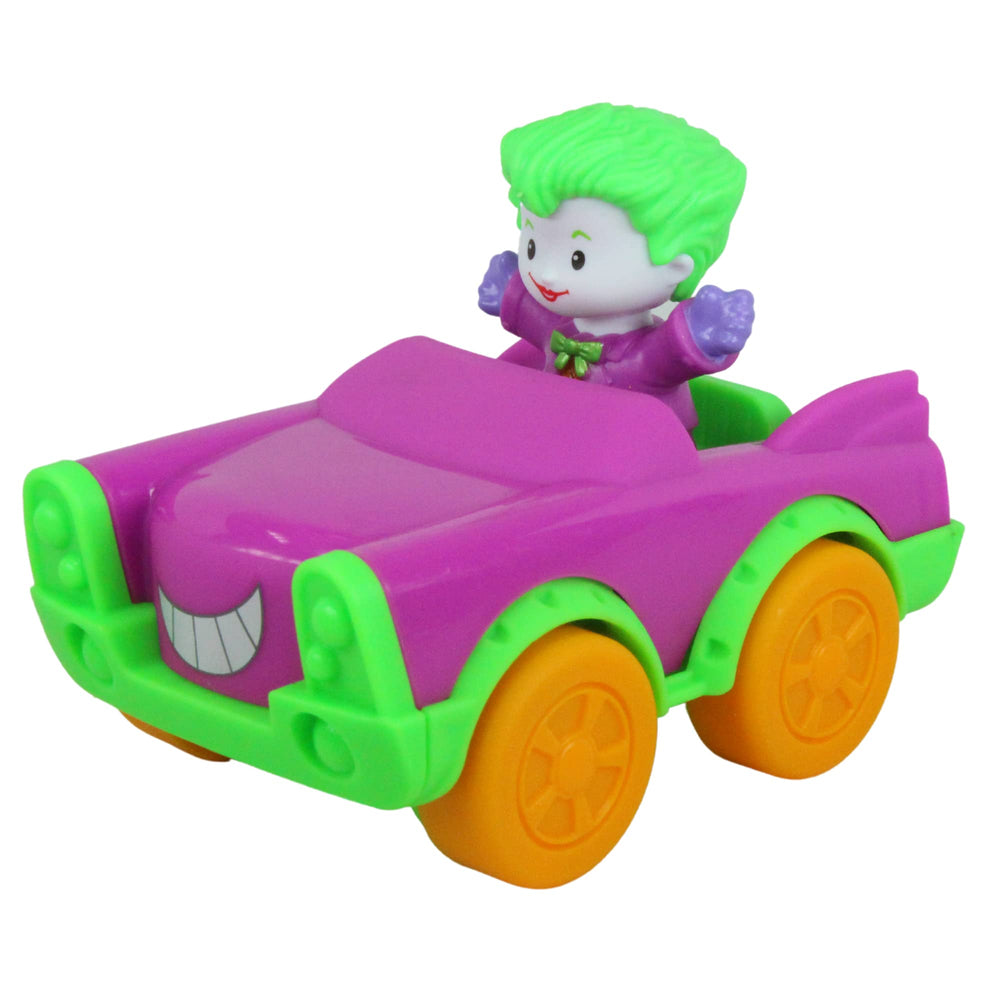 Jokermobile moves with push-and-roll action supporting hand-eye coordination.