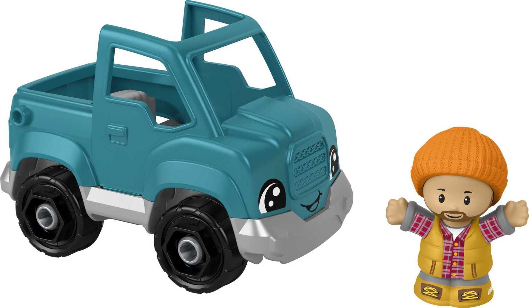 Little People Pick-up Truck front view—easy-grip toy for imaginative play.