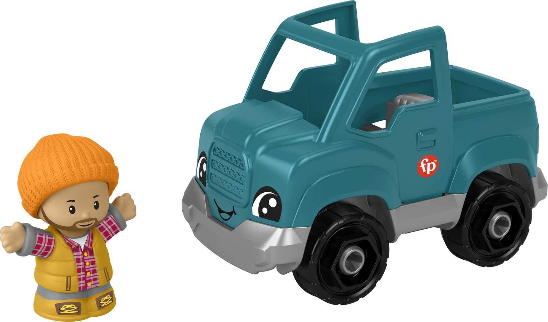 Little People Pick-up Truck in action—smooth rolling supports busy hands.
