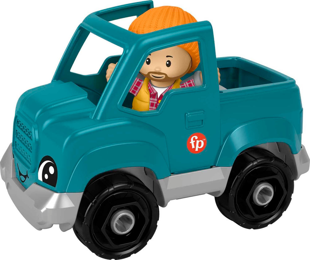 Little People Pick-up Truck side view—durable toddler toy for storytelling.