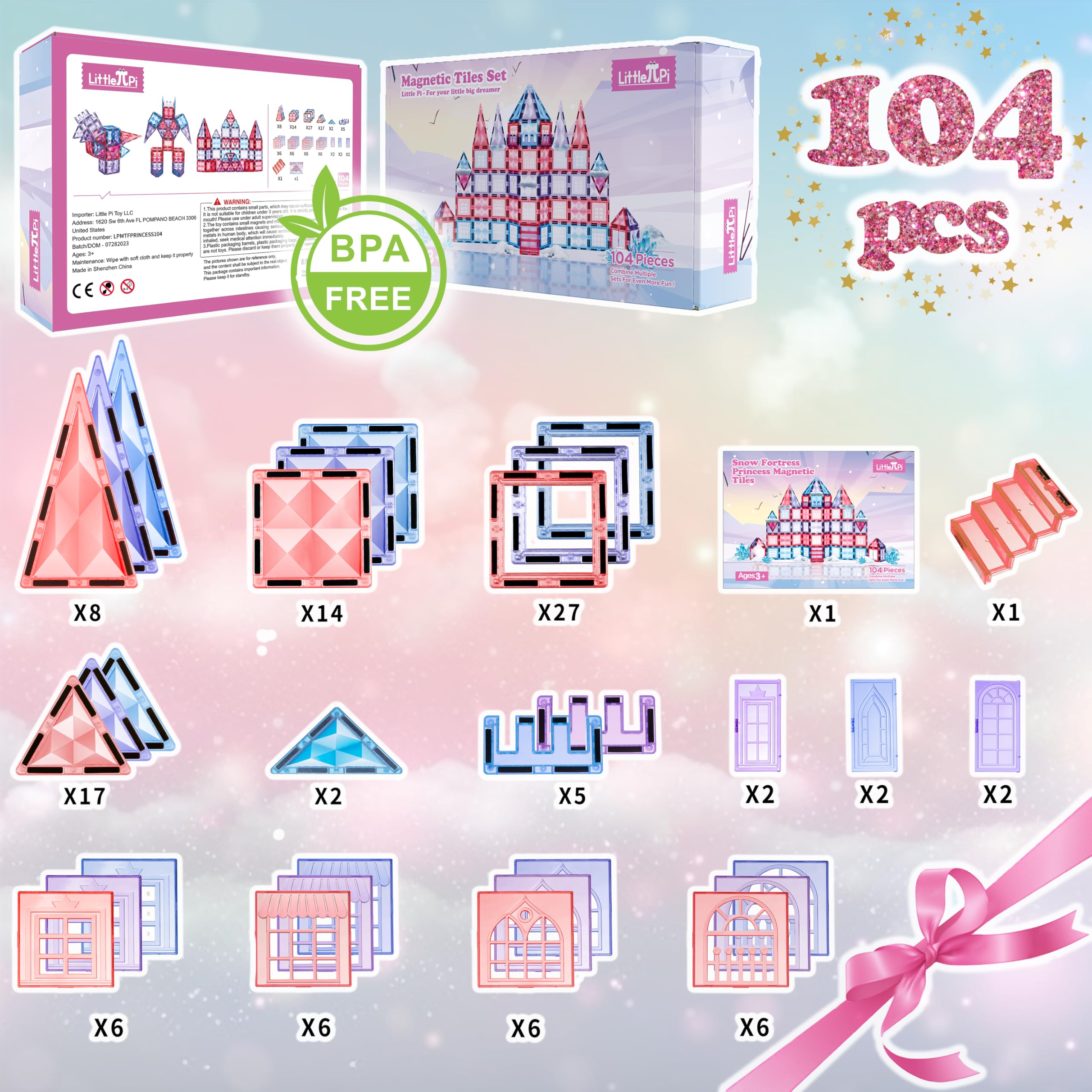 Little Pi screen-free playtime with magnetic tiles supports family bonding.