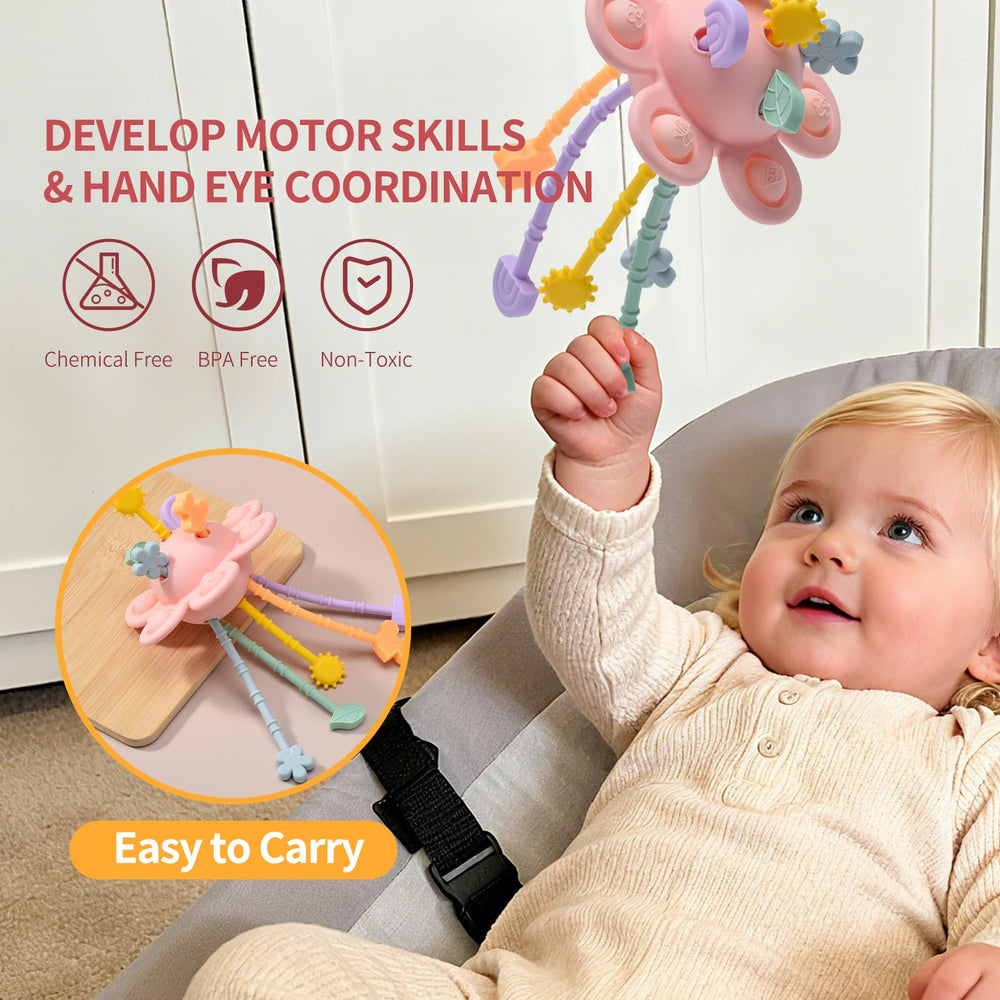 Little Rawr silicone teething toy soothes gums with safe, chewable design