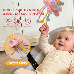 Little Rawr silicone teething toy soothes gums with safe, chewable design