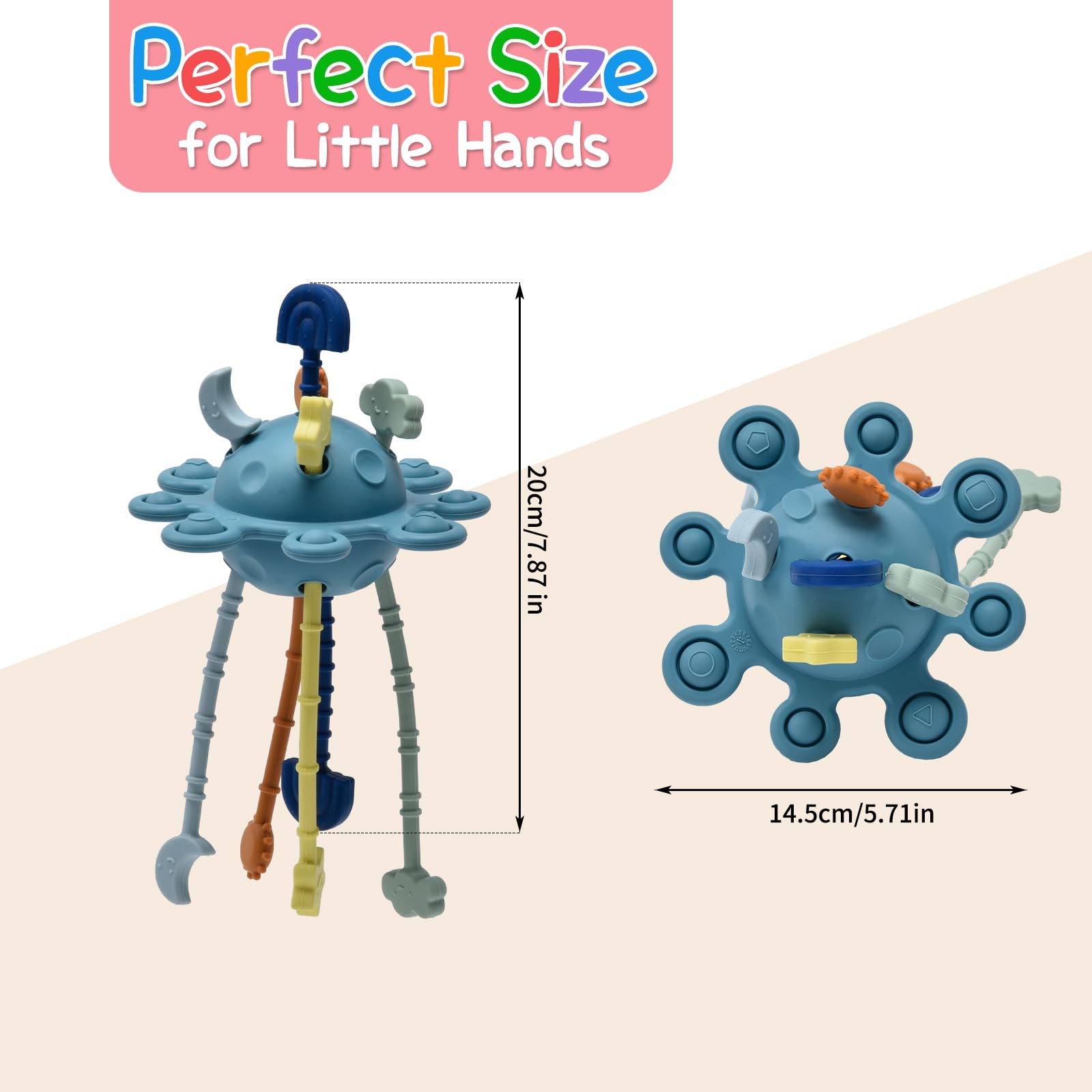 Little Rawr teething silicone blue provides safe teething relief during sessions