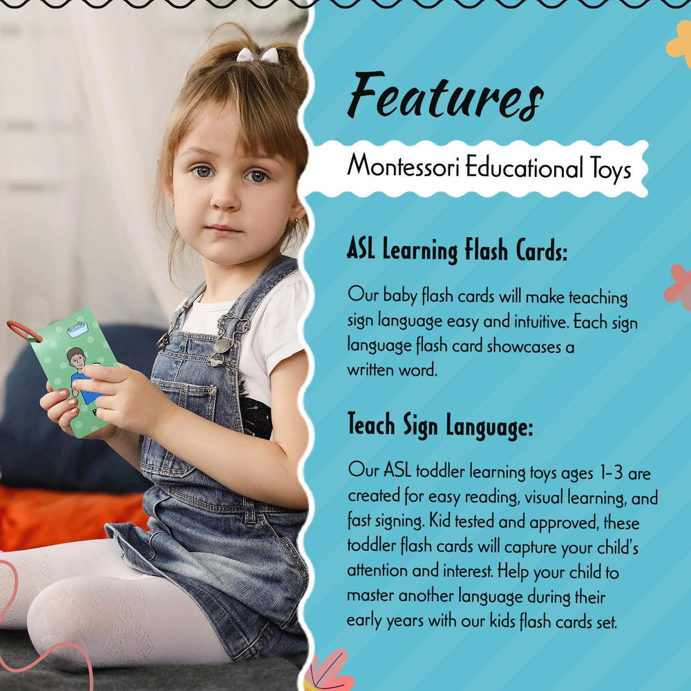 Little Signs Collection ASL flash card is ideal for classroom or therapy sessions.