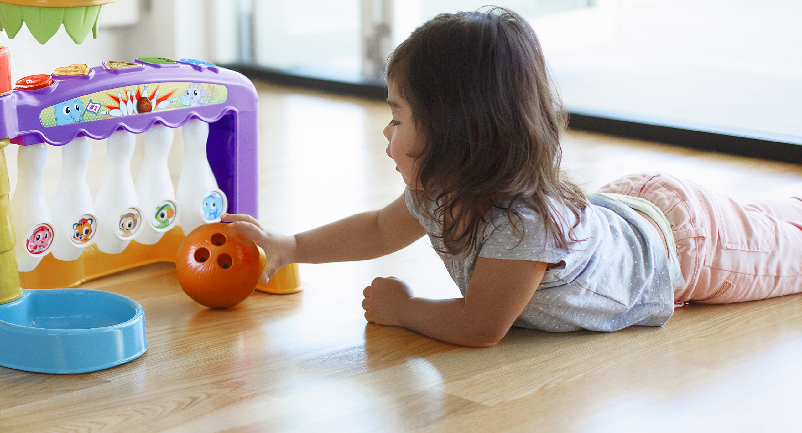 Little Tikes 3-in-1 Sports Zone bowling pins encourage aim and color recognition.