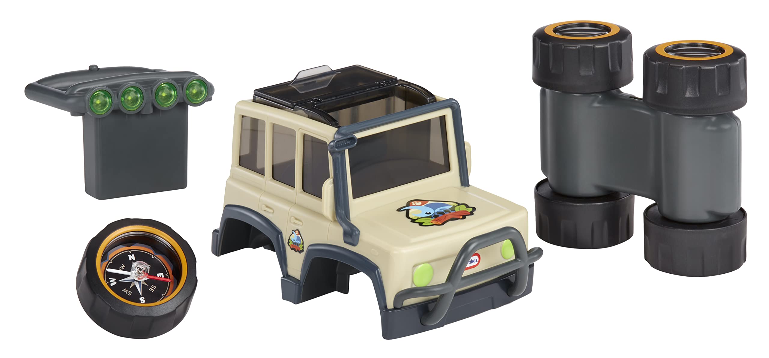 Little Tikes binoculars offer 3x magnification for easy outdoor exploration.