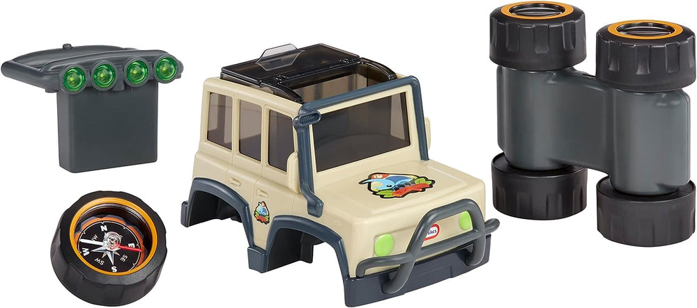 Little Tikes Safari SUV flashlight highlights playtime at dusk or camping.