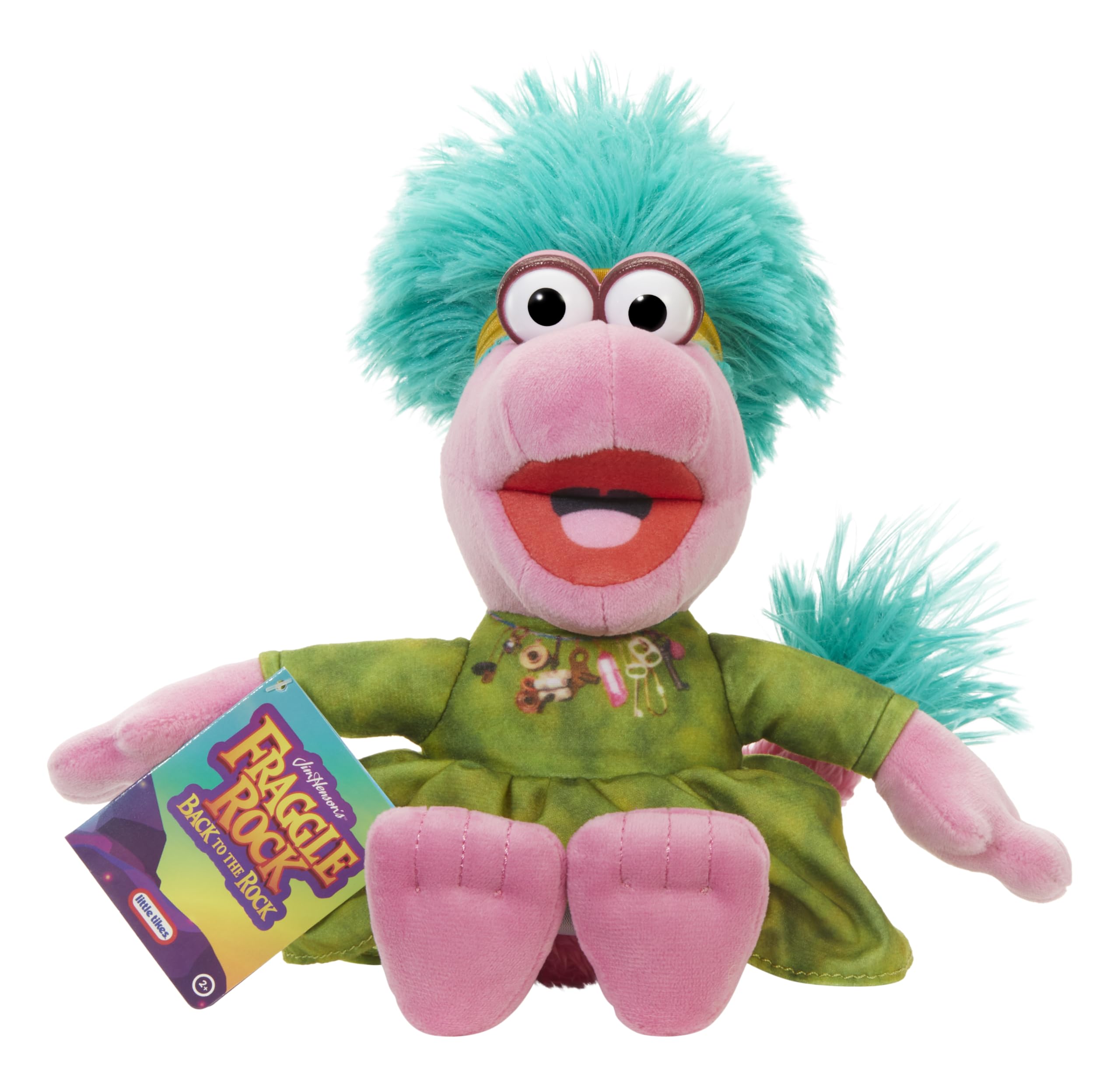 Gift-ready Fraggle Rock Mokey plush from Little Tikes for kids 3+.