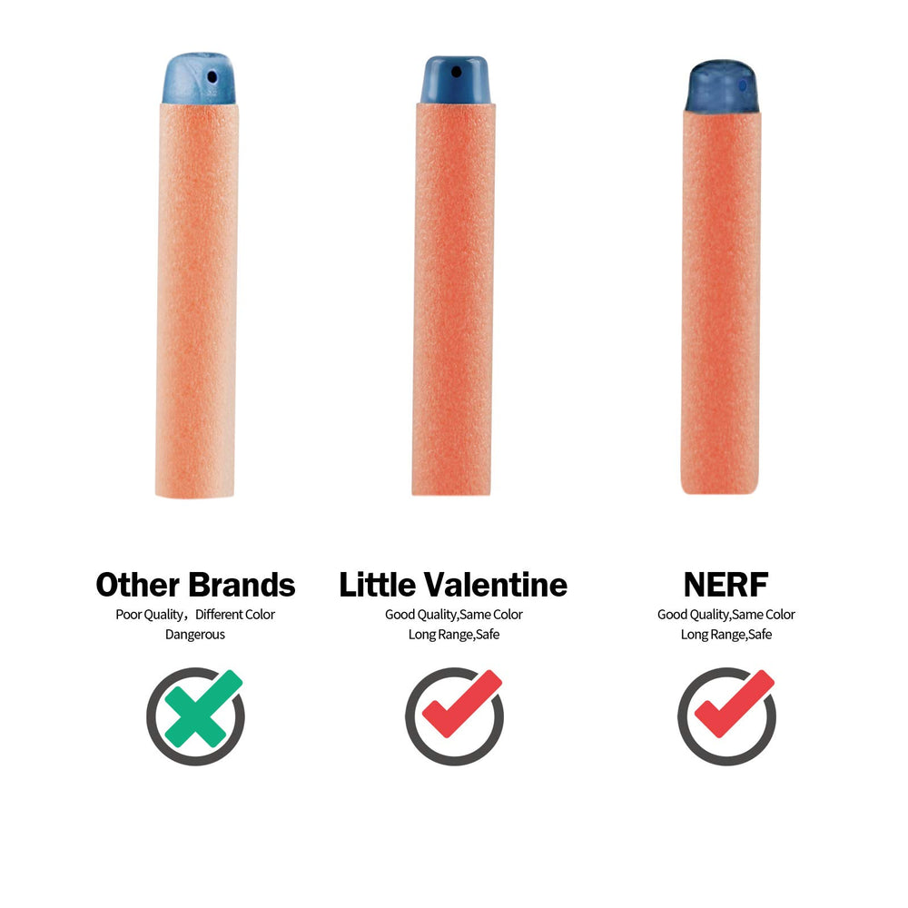 Little Valentine Nerf Elite 2.0 darts blue pack storage for easy organization.