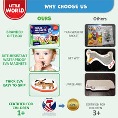 Little World sheep fridge magnet – friendly farm magnet for toddlers