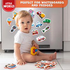 Little World fridge magnets firefighters set: durable, water-resistant figures withstand everyday kitchen play