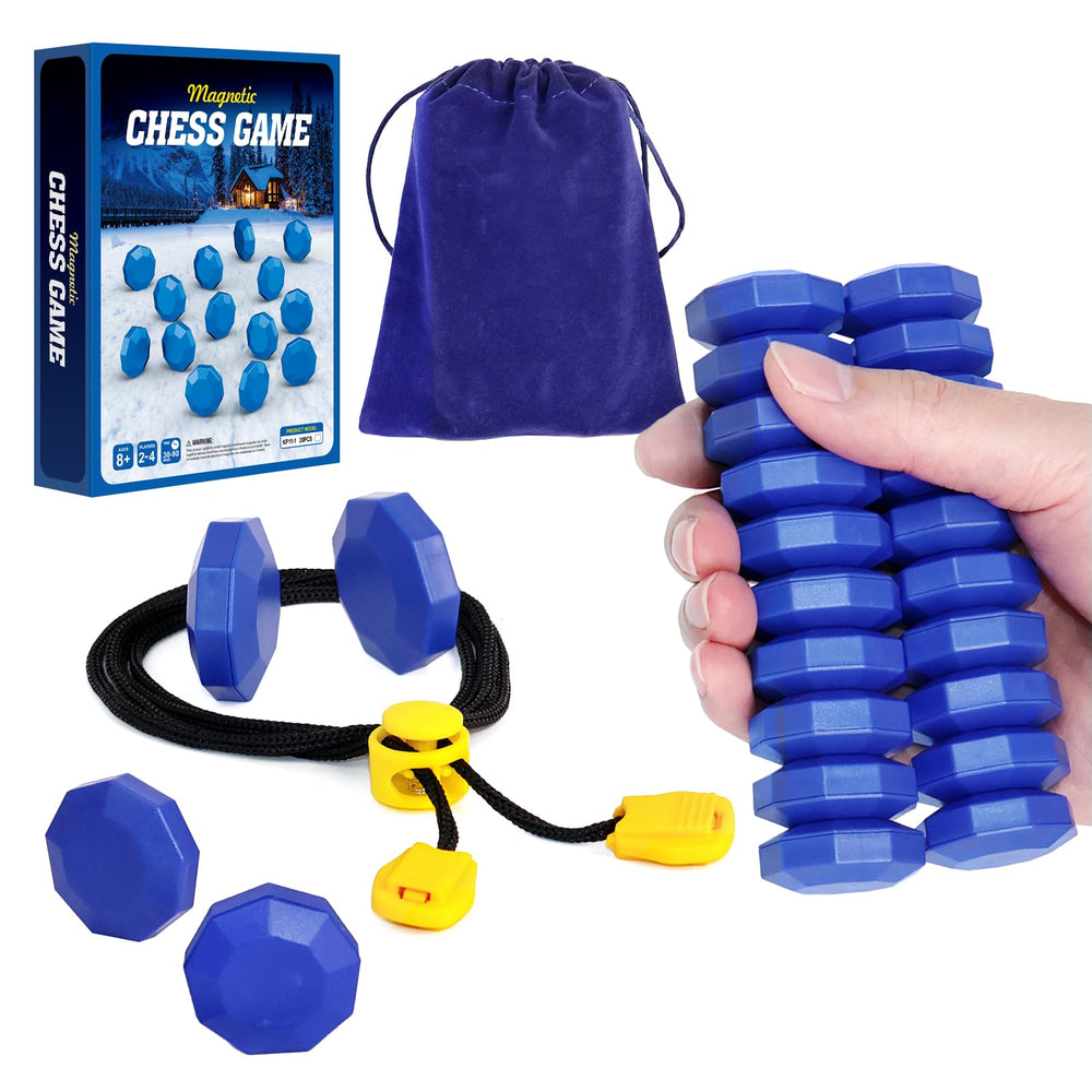 LITTLE YIFINI magnetic chess game compact case enables easy travel and quick setup.