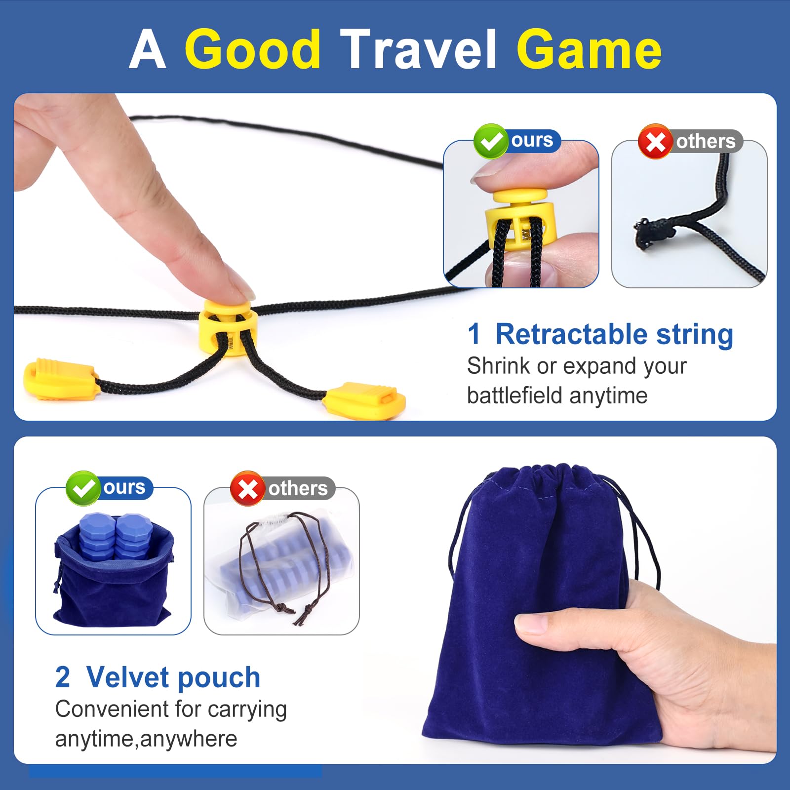 LITTLE YIFINI travel-friendly chess set ready for road trips and quick breaks.