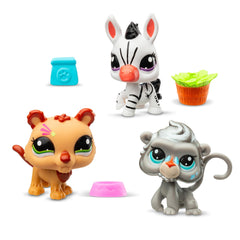 Littlest Pet Shop Pack 3 Baboon figure with moving head for dynamic storytelling.