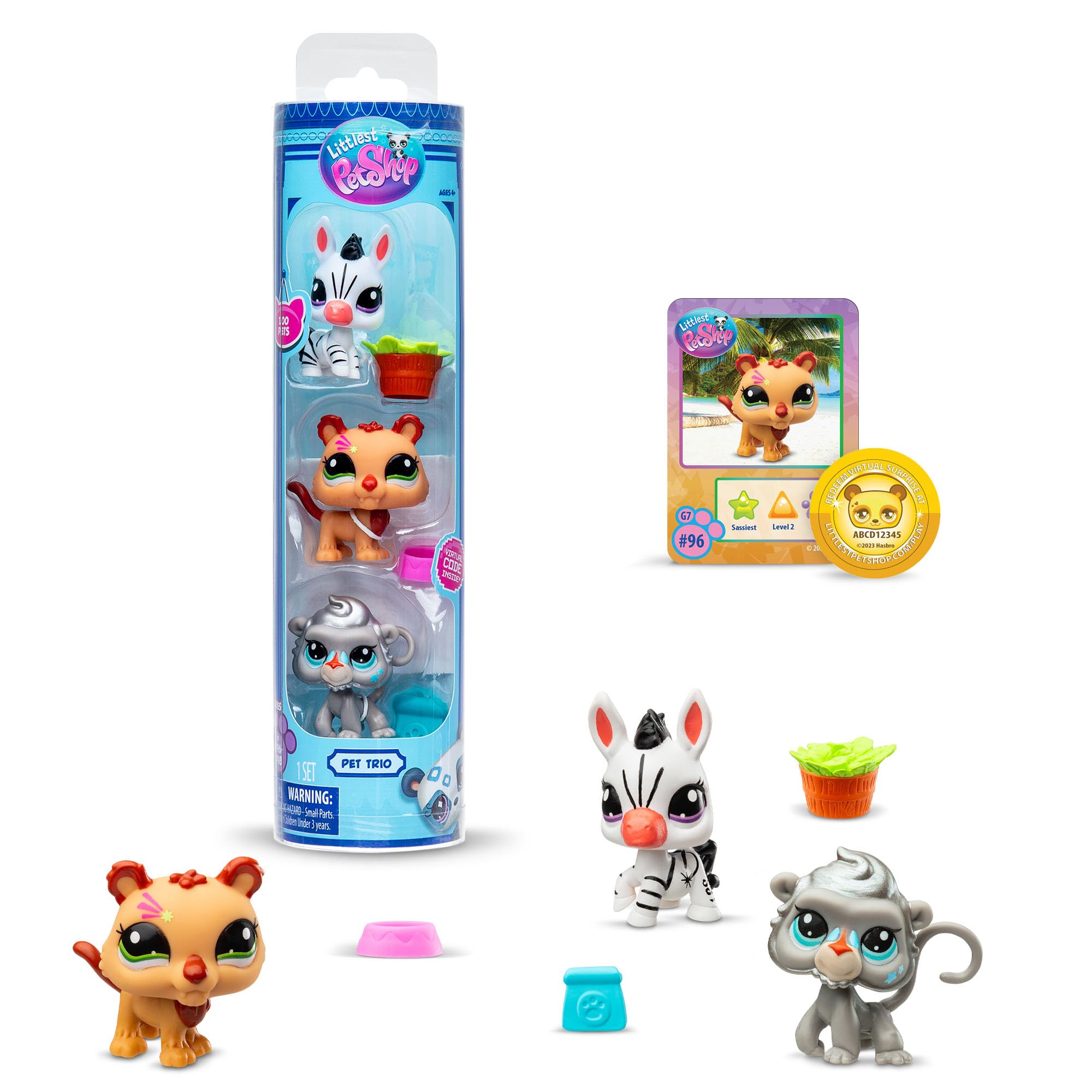 Littlest Pet Shop Pack 3 Zebra figure for collectability and interactive play.