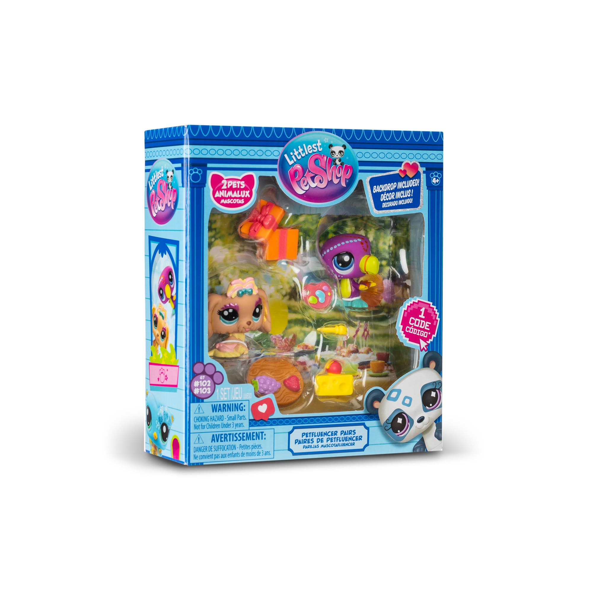 Littlest Pet Shop poseable mini-figures invite posing and storytelling.