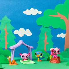 Littlest Pet Shop tree stump prop for nature-based play.