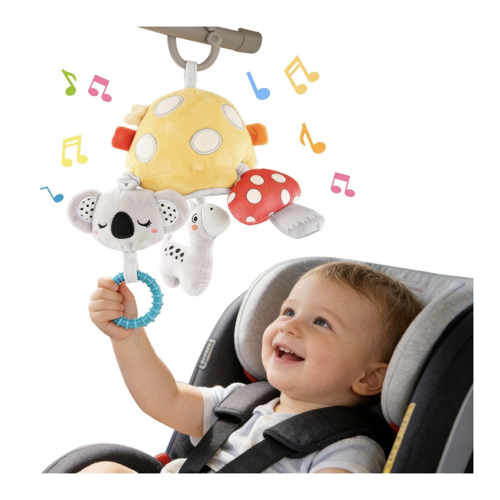 Littlove musical car-seat toy koala vibration for calming infants on trips.