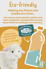 Living Nature Lamb eco-friendly materials using recycled PET fibers.