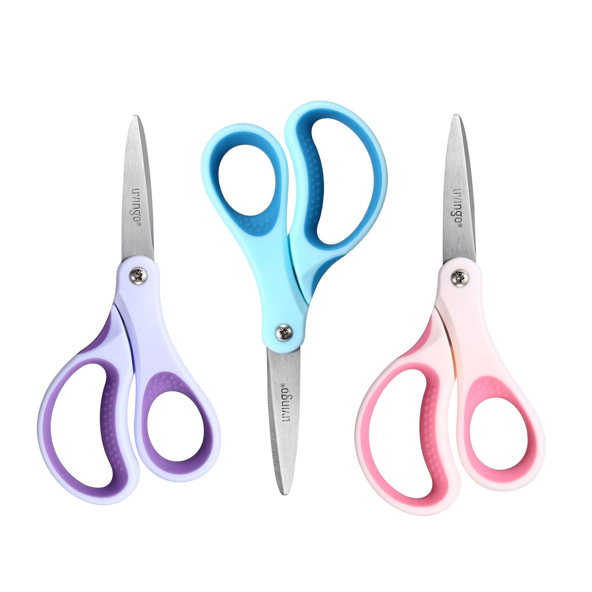 LIVINGO Kids Scissors with green handle offer safe classroom cutting for young learners