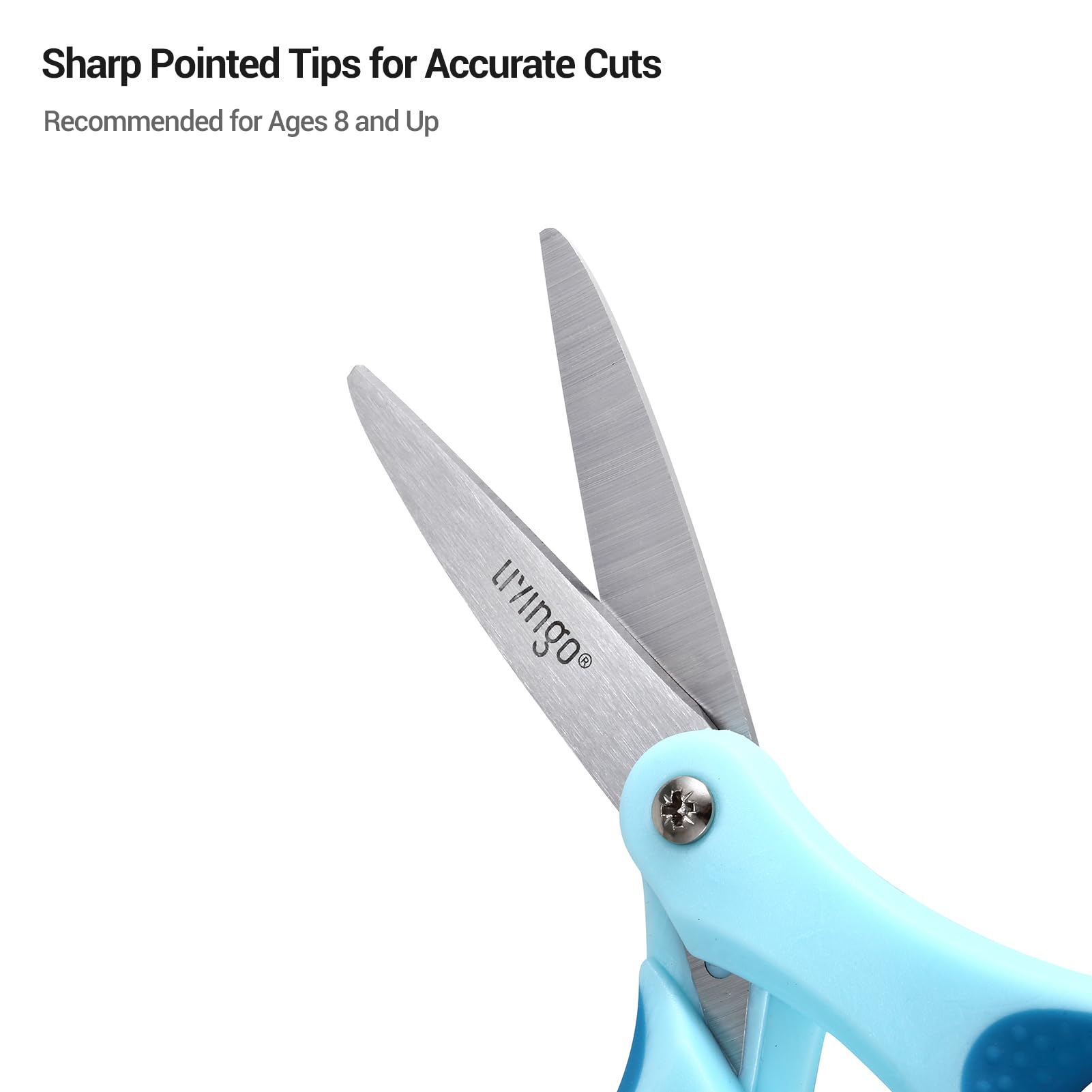 LIVINGO Kids Scissors 6in pack arrives ready to use in classrooms