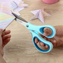LIVINGO Kids Scissors ergonomic grips reduce hand fatigue during long crafts