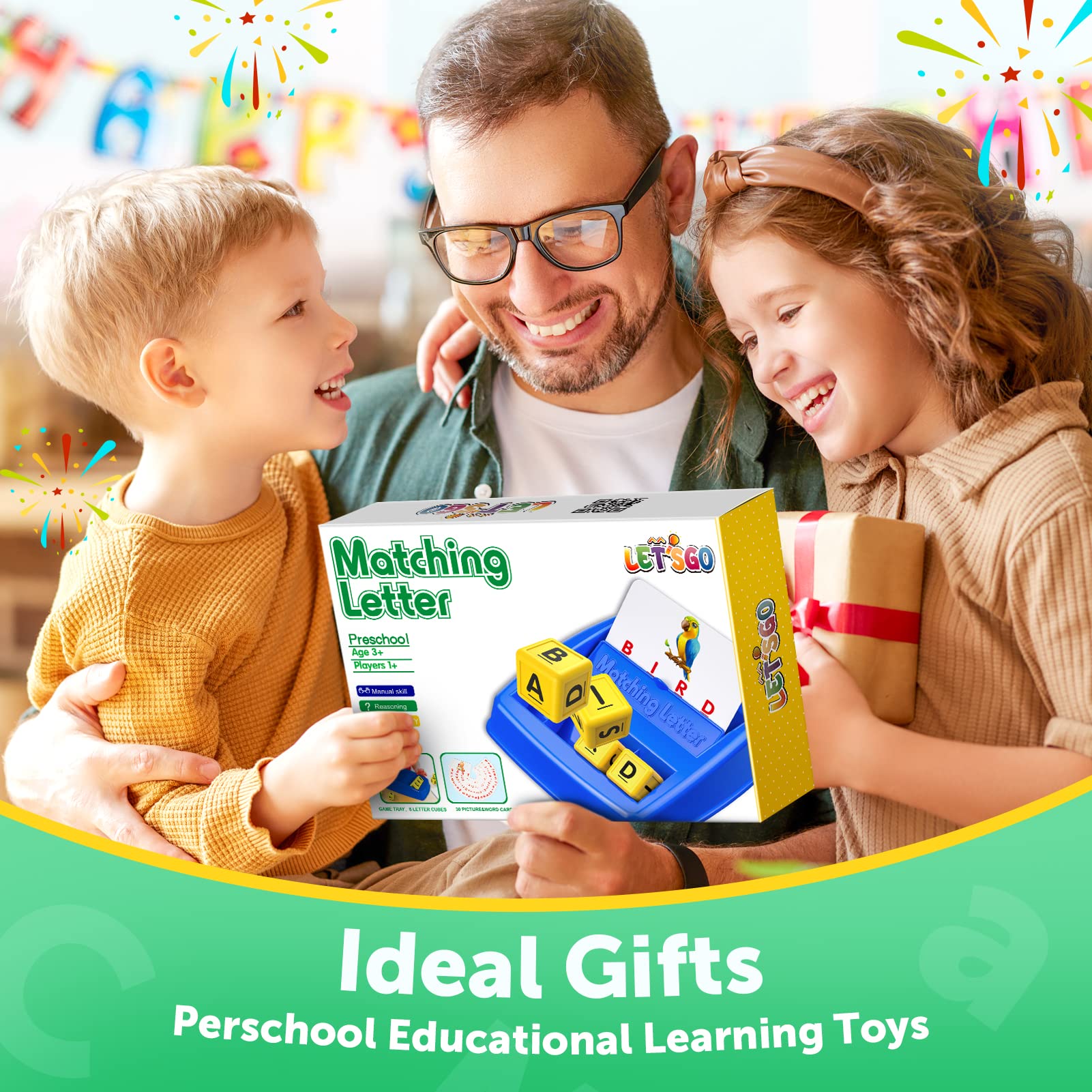 LIWIN LET'S GO! green spelling toy supports preschoolers' learning through play.