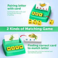 LIWIN LET'S GO! twelve letter cubes set for word building and memory skills.