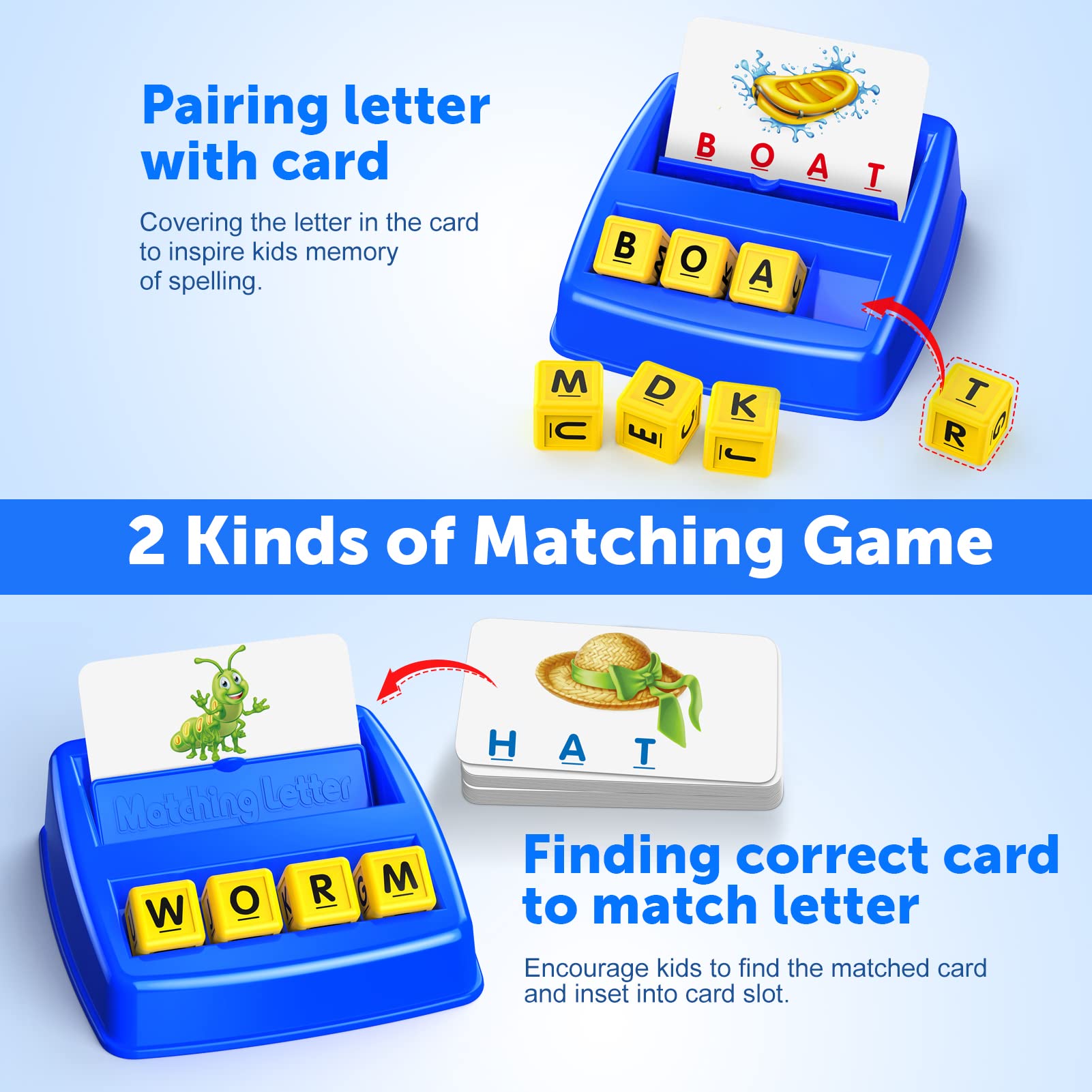 LIWIN LET'S GO! letter cubes in bright colors for letter practice
