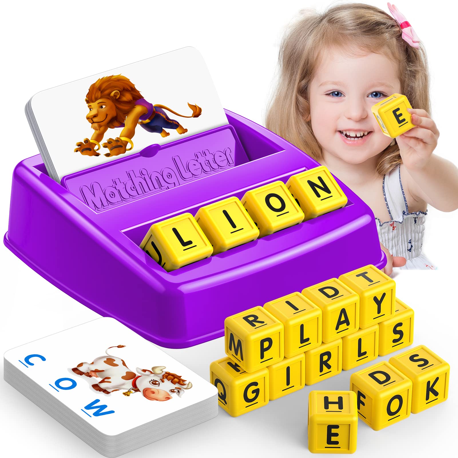 LIWIN LET'S GO! Matching Letter Game Tray for hands-on letter learning