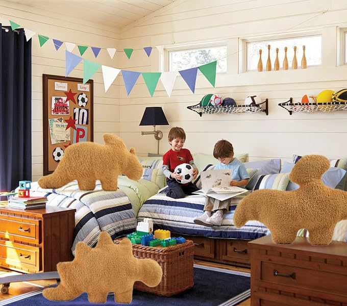 Lixzuch Dino Nugget Pillow Tanystropheus display emphasizing durable, kid-friendly comfort.