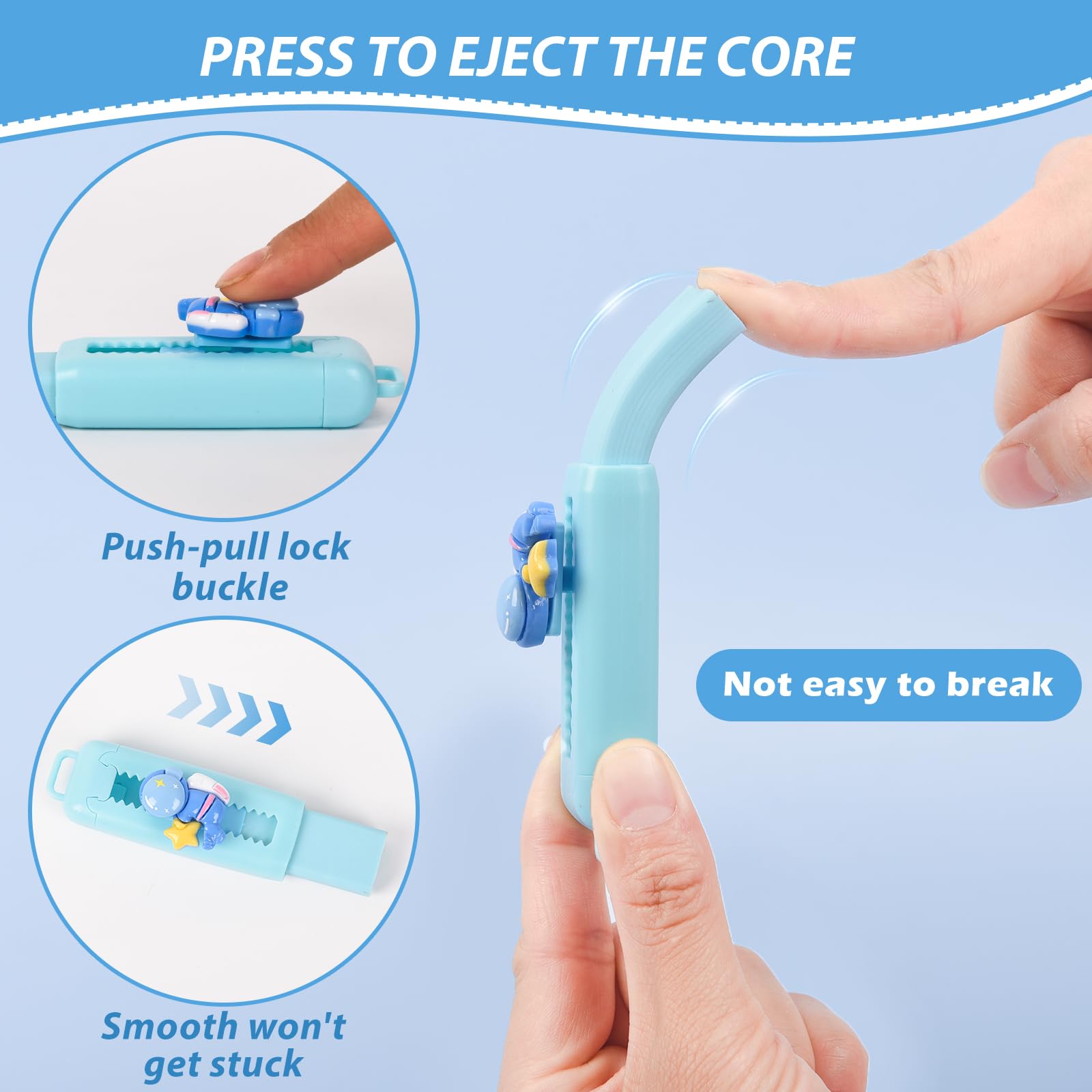 LiYiQ retractable eraser set ideal for classrooms and study sessions.