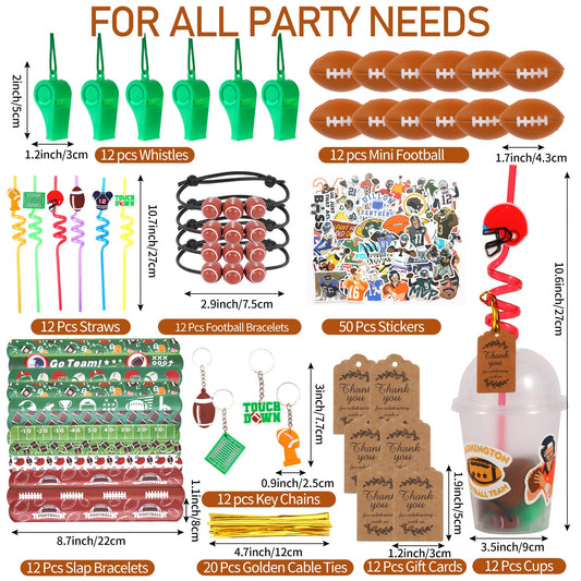 LiYiQ football straws add themed flair and easy sipping at events.