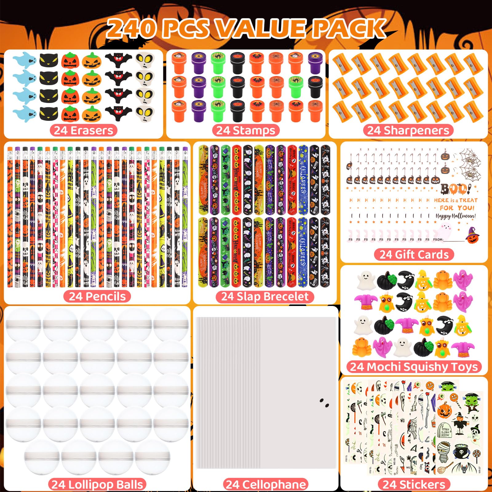 LiYiQ Halloween party favors set for easy pinata fills and festive gift bags