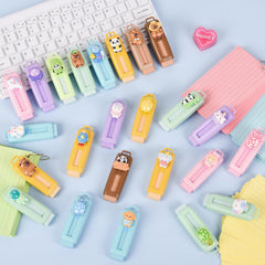 LiYiQ kawaii color designs brighten notebooks with fun top cartoon erasers.