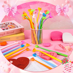 LiYiQ 50-pack Valentines pens ideal for gifts and classroom activities.