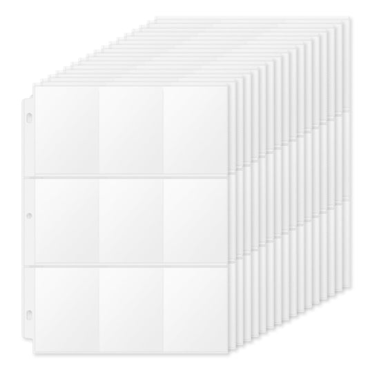 Lizuart 9-pocket card sleeves front view highlighting high-capacity storage for collections.