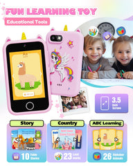 Lizzbey Unicorn Phone side view illustrating compact, comfortable handheld design.
