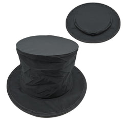 LJLHUIM black top hat folding demo during performance for misdirection and reveal