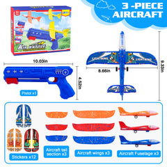 LJZJ blue glider plane with LED lights for night flights