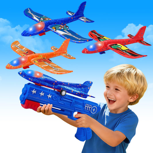 LJZJ 3-pack green glider planes for outdoor play and coordination