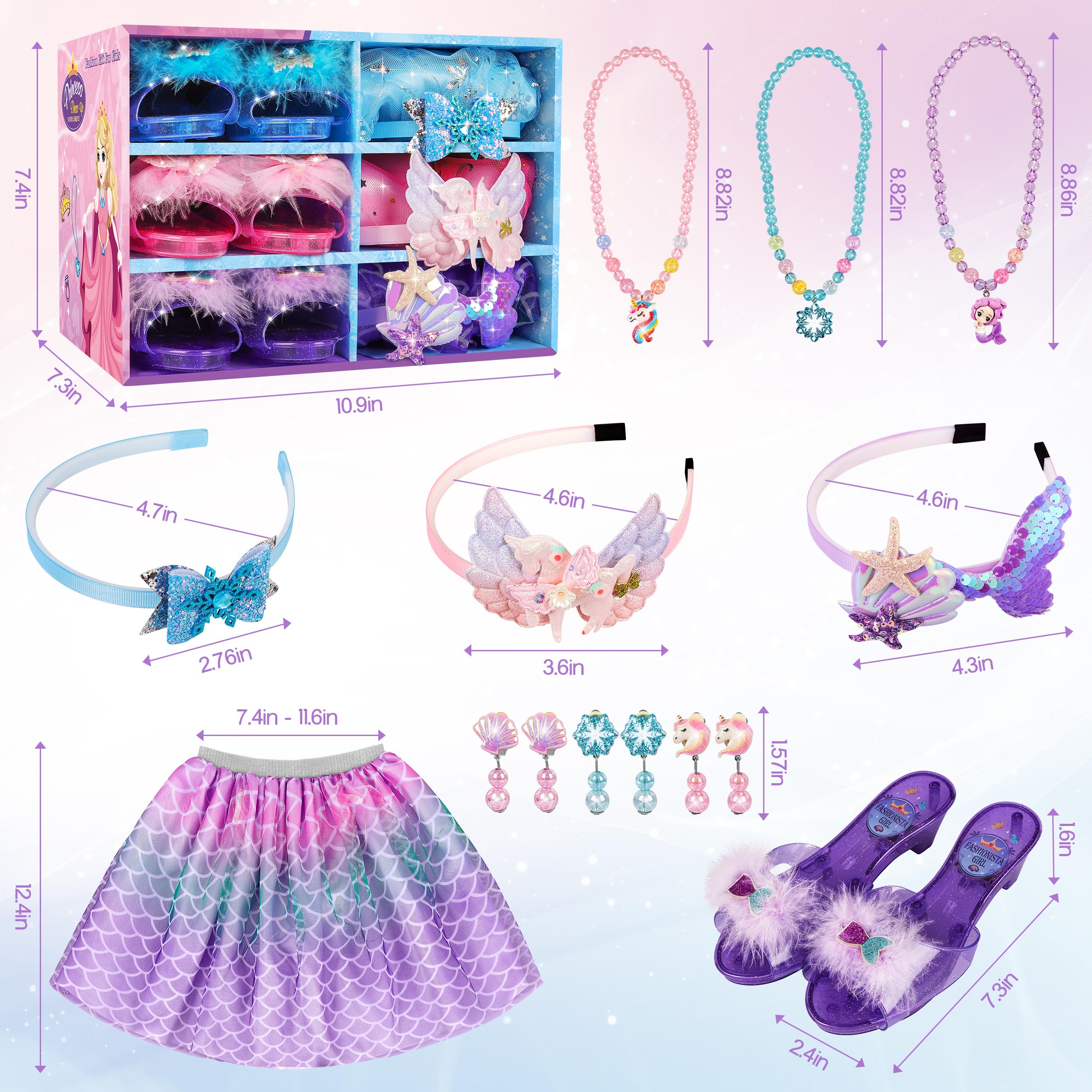 LJZJ blue storage box packaging designed for little princesses.