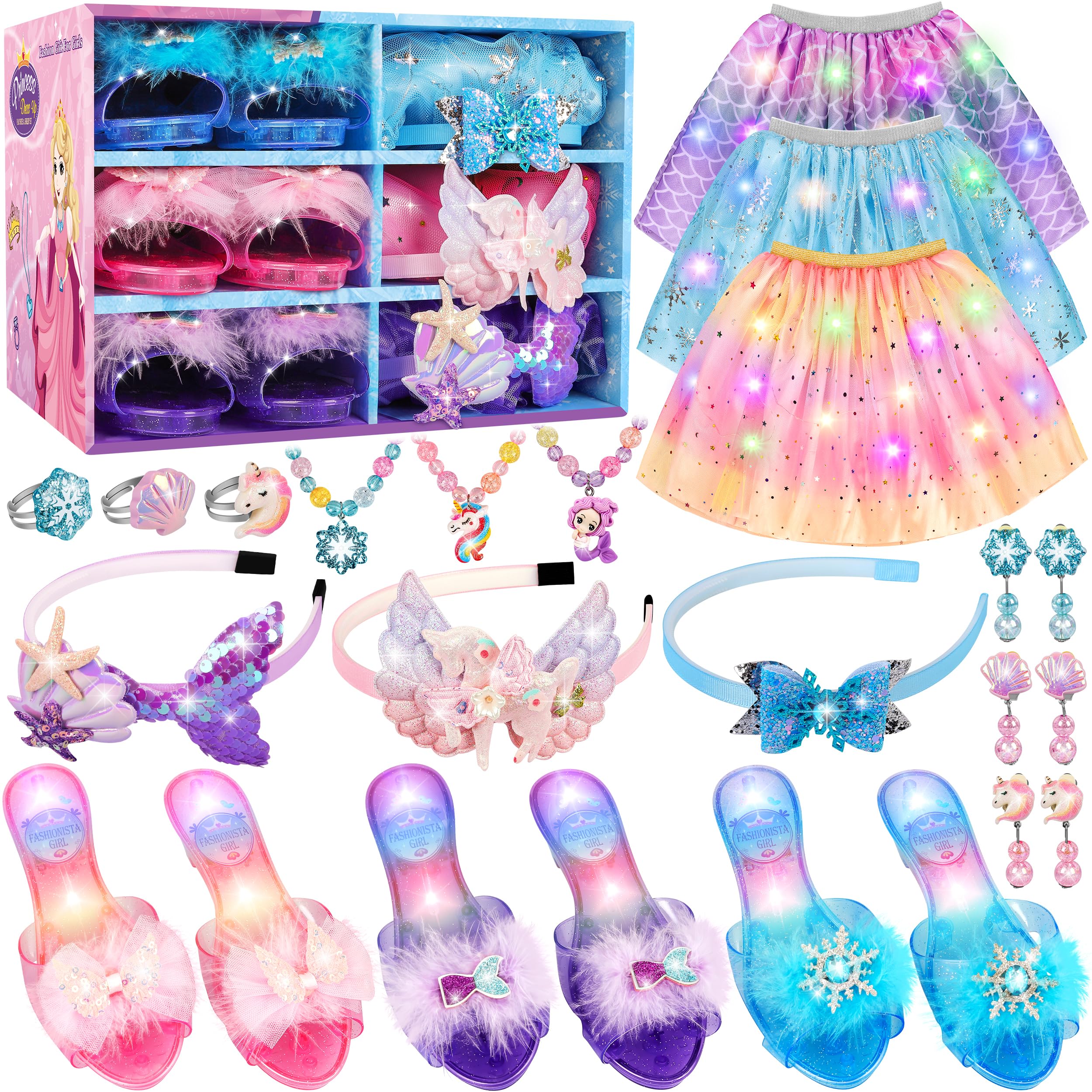 LJZJ princess skirts with stars spark imaginative dress-up play.