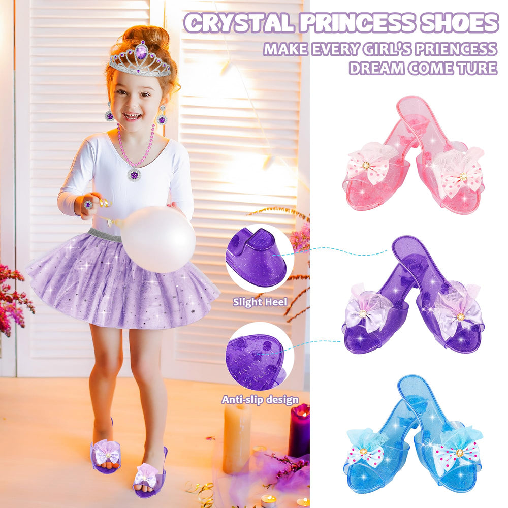 LJZJ toddler-sized princess shoes offer comfy dress-up moments.
