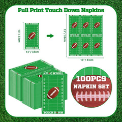 LKITMIUT football napkins-colors-contrast demonstrates vibrant colors.