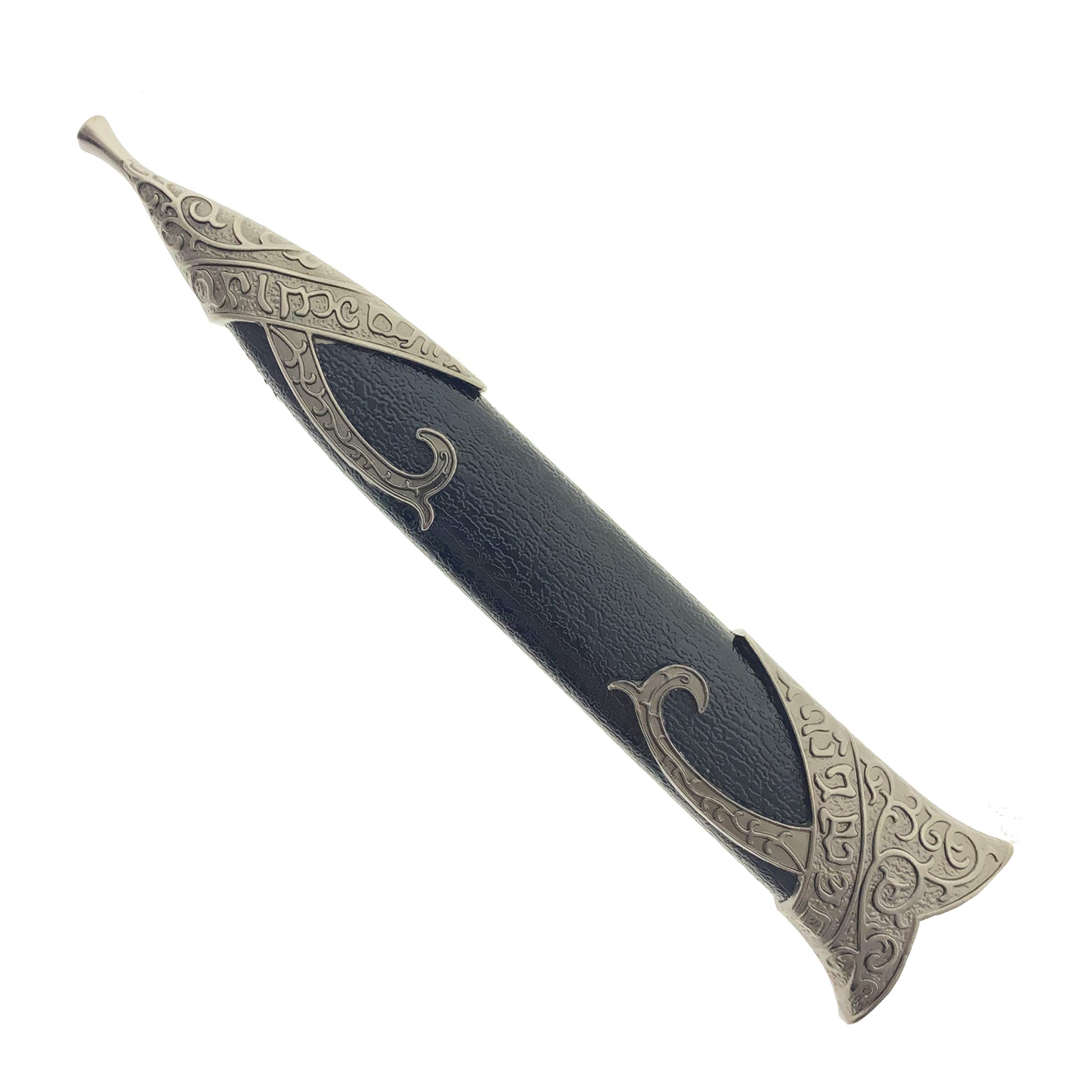 LKOQO black stainless steel dagger 11in with sleek modern contrast