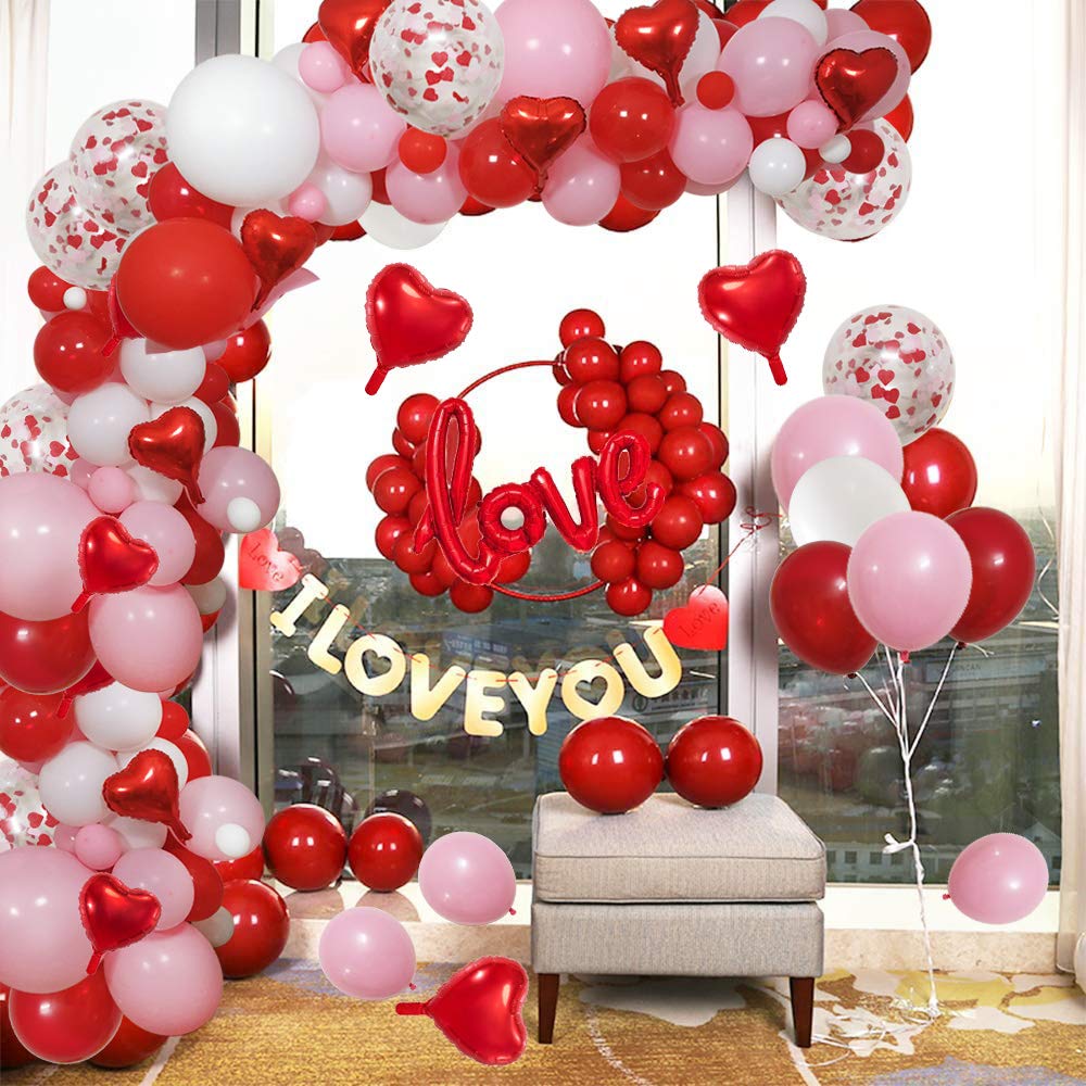 LLHFLY red heart Mylar balloons enhance romantic celebrations and photo backdrops