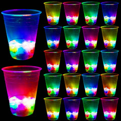 LLKMDSS glowing 16oz party cups glow in the dark for festive gatherings