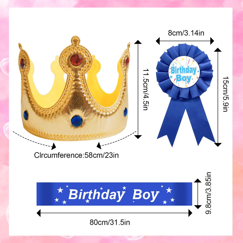 LLMSIX birthday sash with silver letters for clear visibility